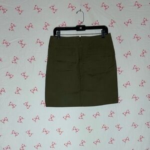LOFT Dark Green Mini Skirt